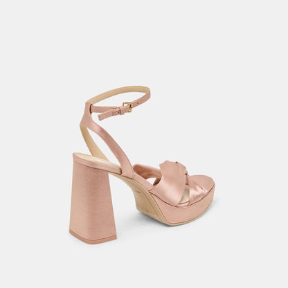 PARLO HEELS BLUSH SATIN | Dolce Vita
