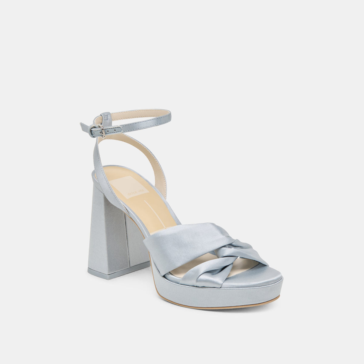 PARLO HEELS LIGHT BLUE SATIN | Dolce Vita
