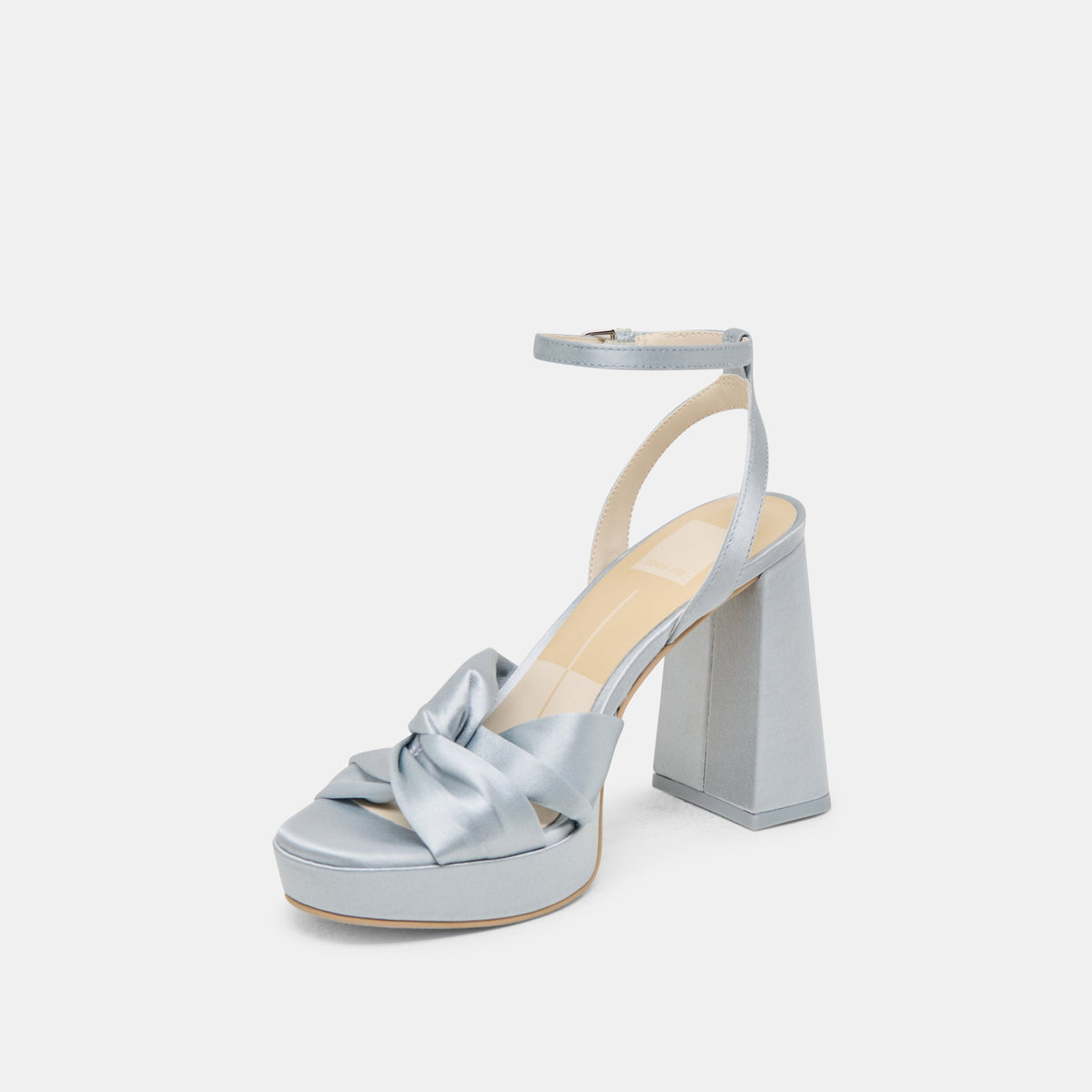 PARLO HEELS LIGHT BLUE SATIN | Dolce Vita