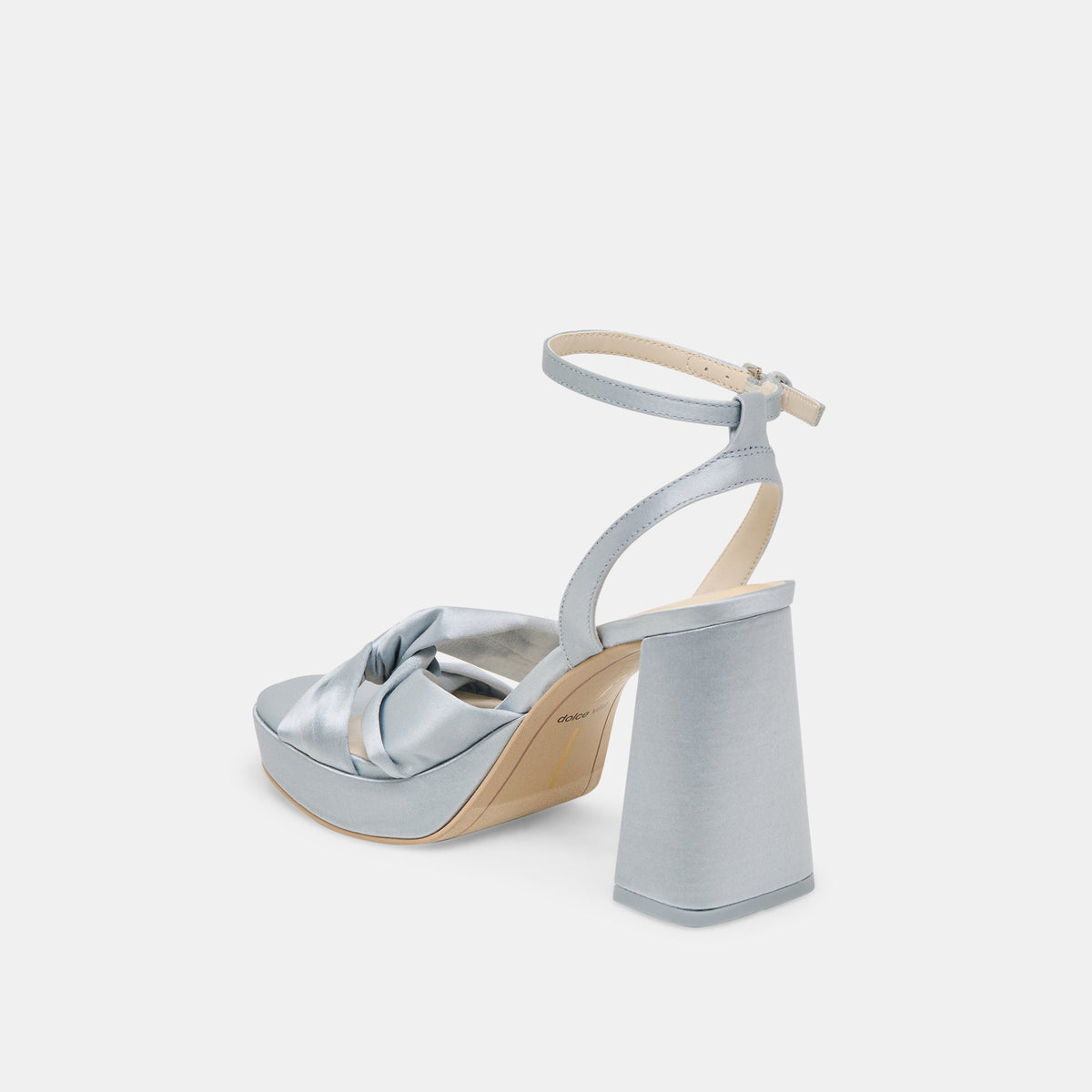 PARLO HEELS LIGHT BLUE SATIN | Dolce Vita
