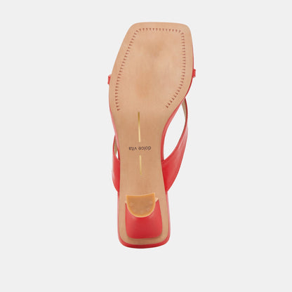 BREVEL HEELS CHILI LEATHER | Dolce Vita