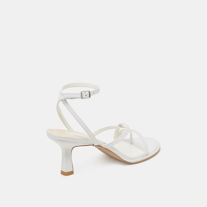 MORAH WIDE HEELS TRUE WHITE LEATHER | Dolce Vita