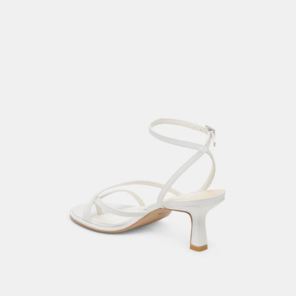MORAH WIDE HEELS TRUE WHITE LEATHER | Dolce Vita