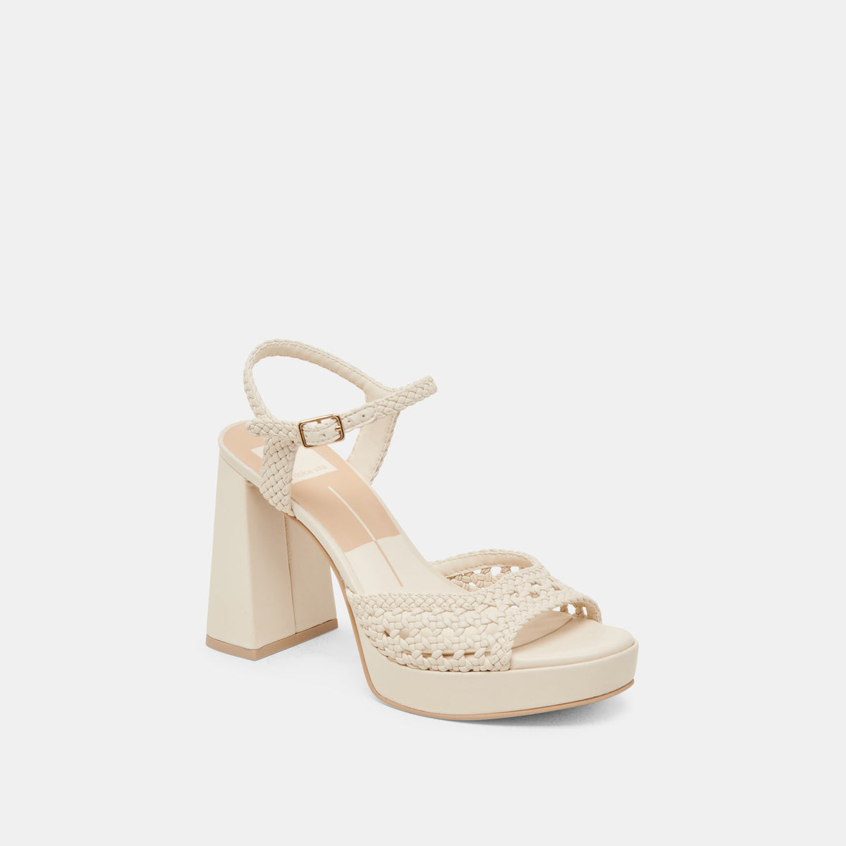 PEYTEN WIDE HEELS CREME WOVEN STELLA | Dolce Vita