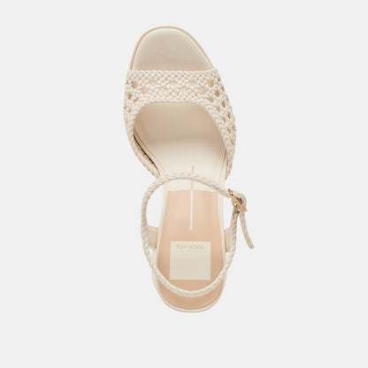 PEYTEN WIDE HEELS CREME WOVEN STELLA | Dolce Vita