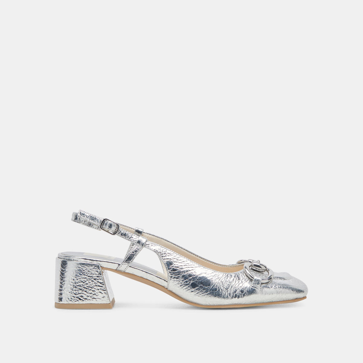 MELLI HEELS SILVER DISTRESSED LEATHER | Dolce Vita