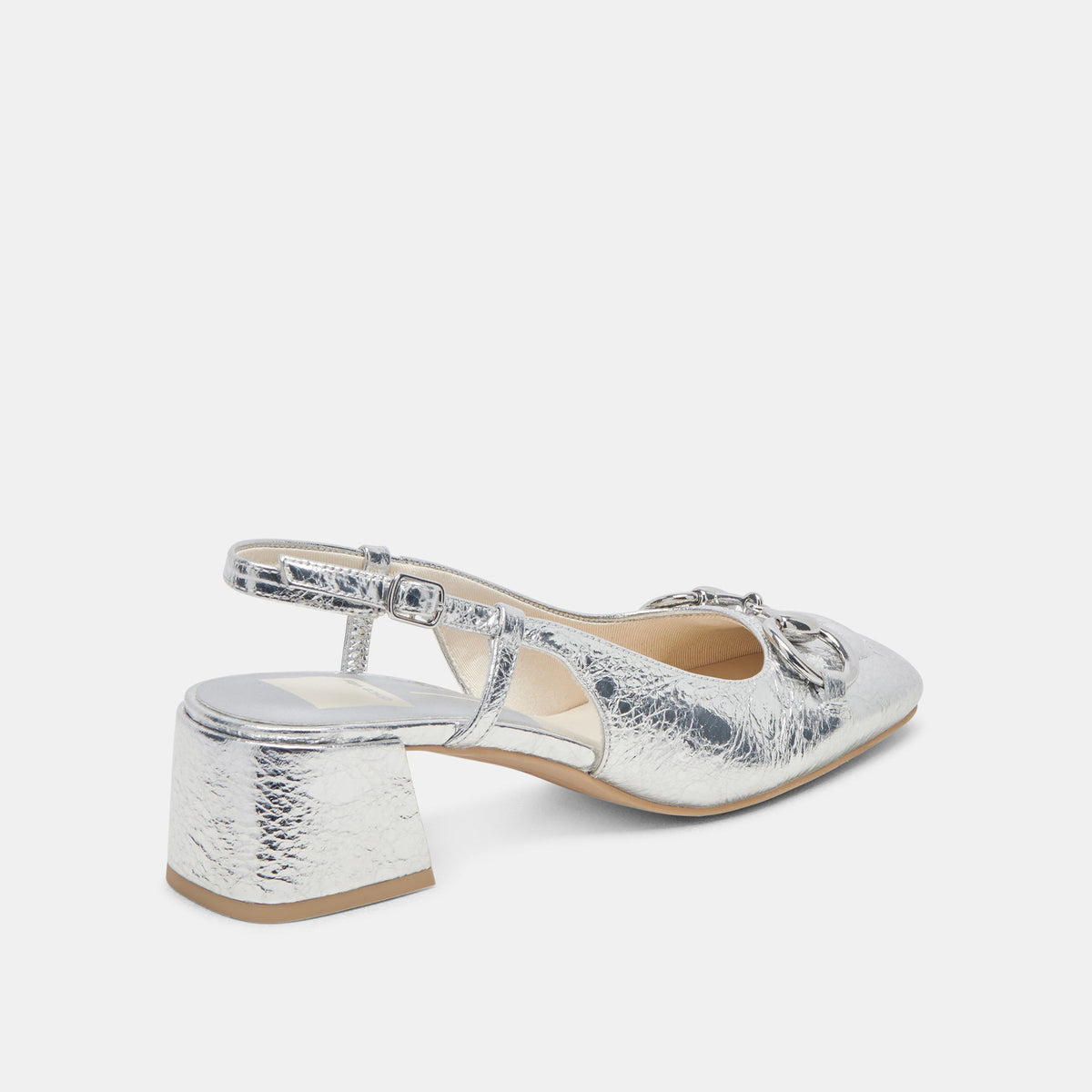 MELLI HEELS SILVER DISTRESSED LEATHER | Dolce Vita