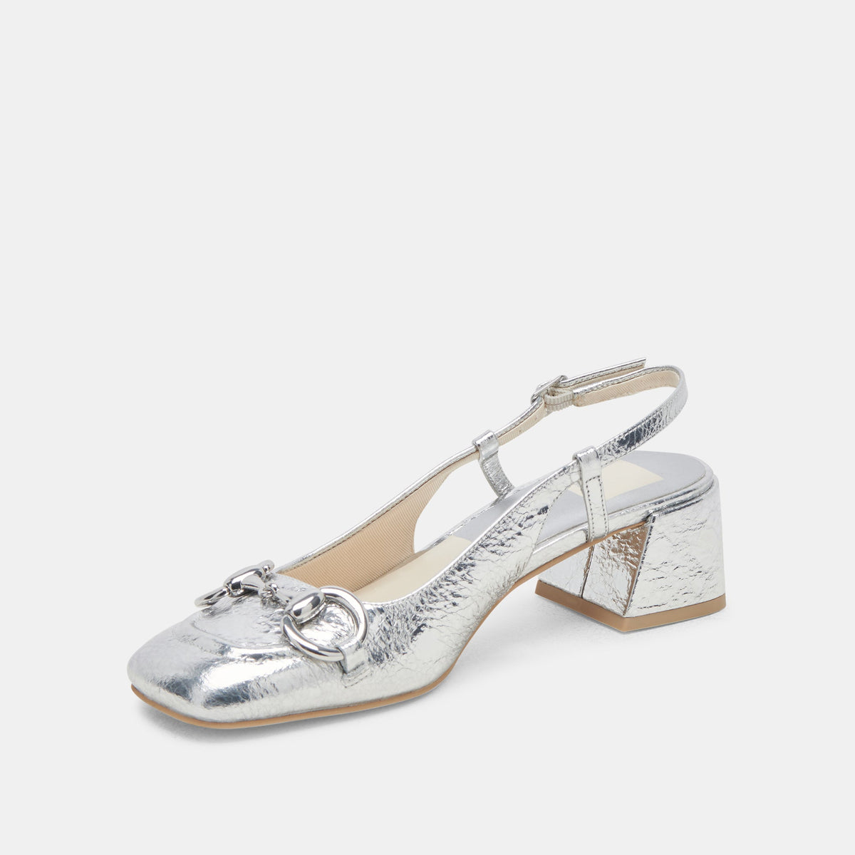 MELLI HEELS SILVER DISTRESSED LEATHER | Dolce Vita