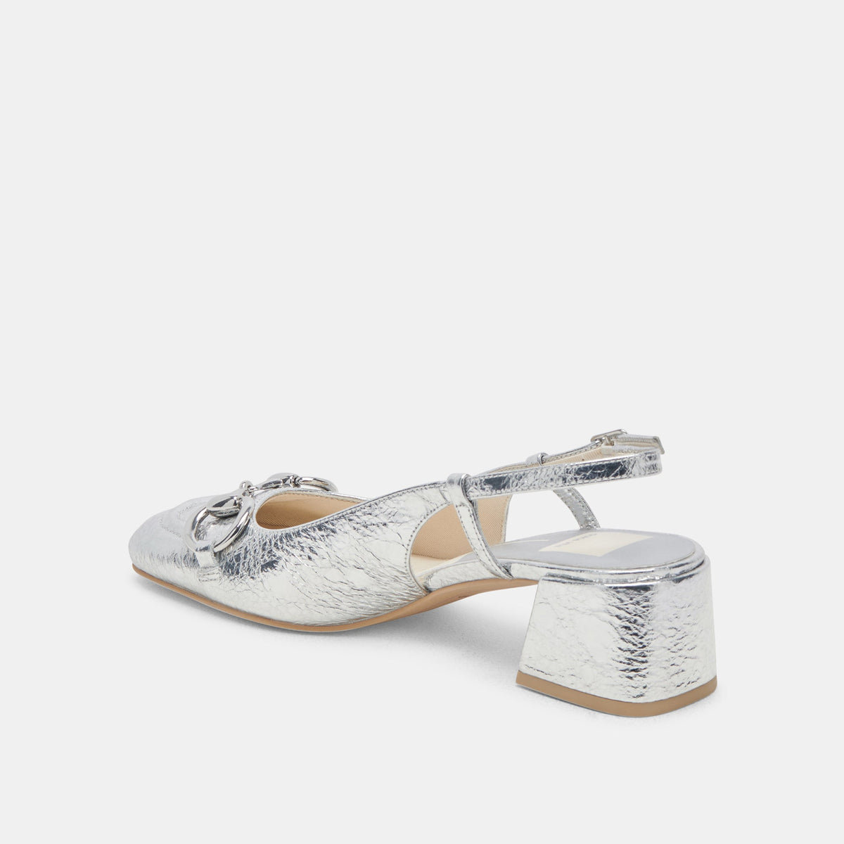 MELLI HEELS SILVER DISTRESSED LEATHER | Dolce Vita