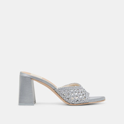 MARGOE HEELS LIGHT BLUE WOVEN SATIN | Dolce Vita