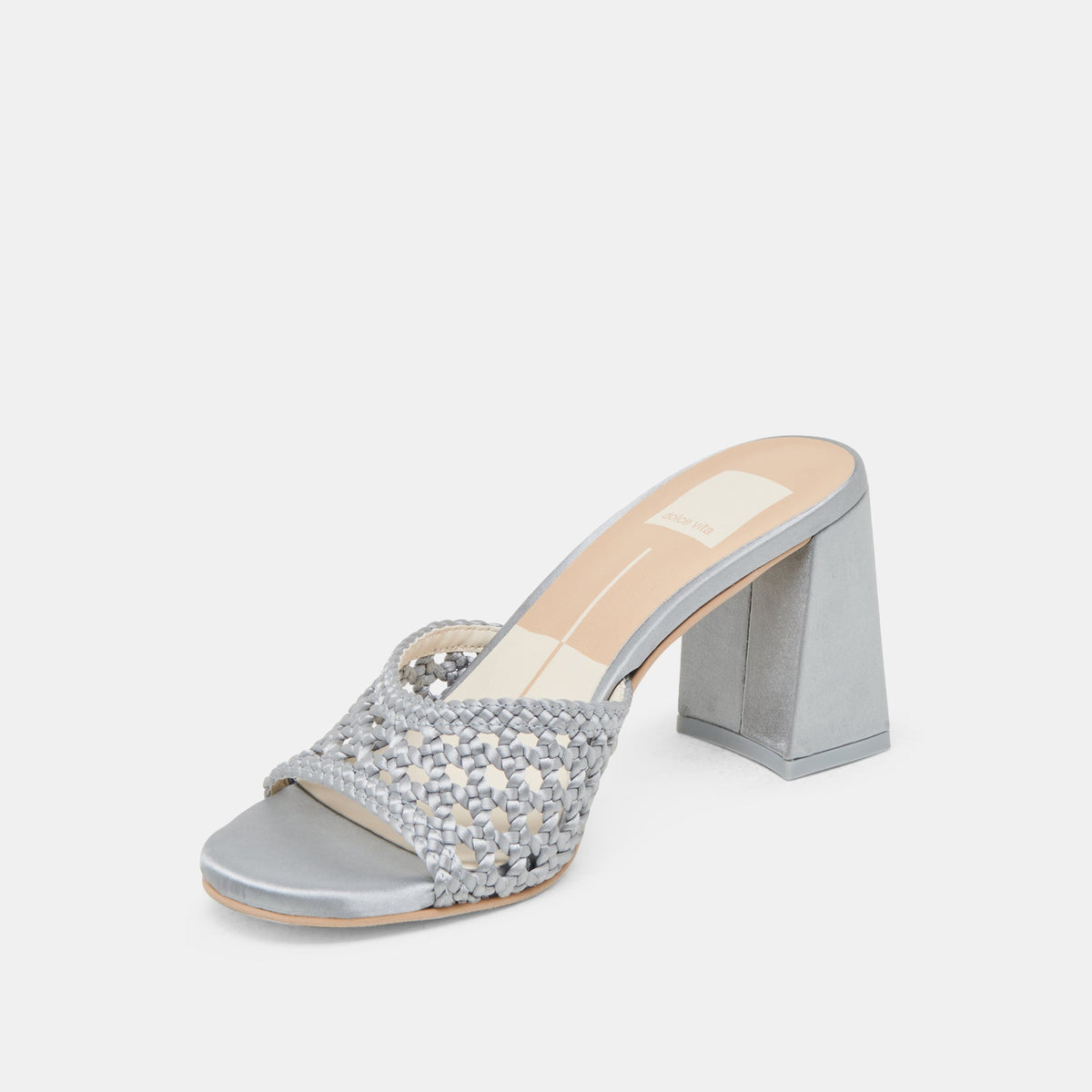 MARGOE HEELS LIGHT BLUE WOVEN SATIN | Dolce Vita