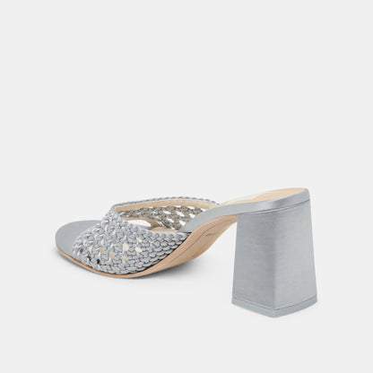MARGOE HEELS LIGHT BLUE WOVEN SATIN | Dolce Vita