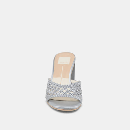 MARGOE HEELS LIGHT BLUE WOVEN SATIN | Dolce Vita