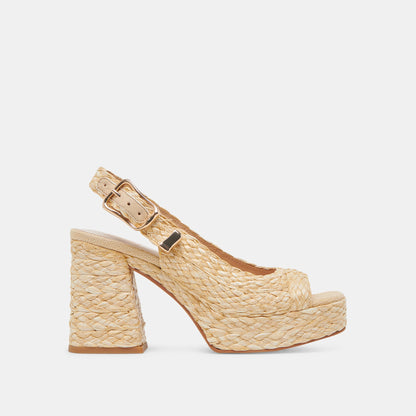 FLORES HEELS NATURAL RAFFIA | Dolce Vita