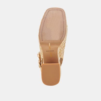FLORES HEELS NATURAL RAFFIA | Dolce Vita