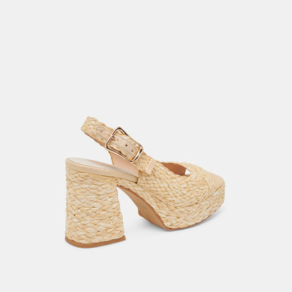 FLORES HEELS NATURAL RAFFIA | Dolce Vita