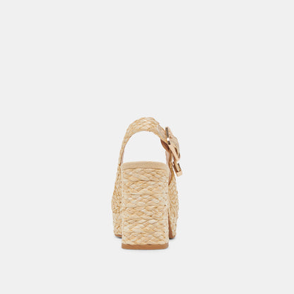 FLORES HEELS NATURAL RAFFIA | Dolce Vita