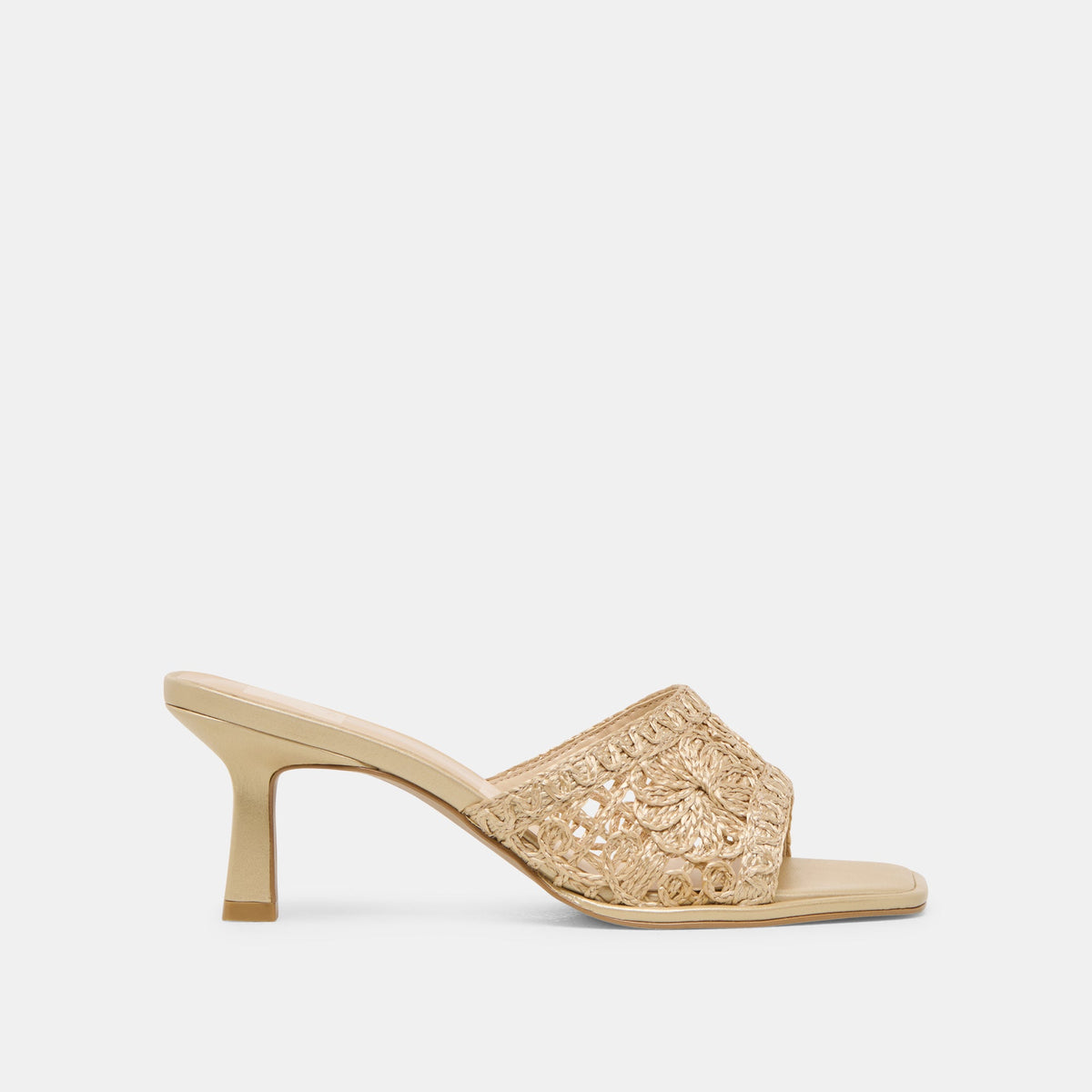 MAYLAH HEELS LIGHT GOLD MACRAME | Dolce Vita