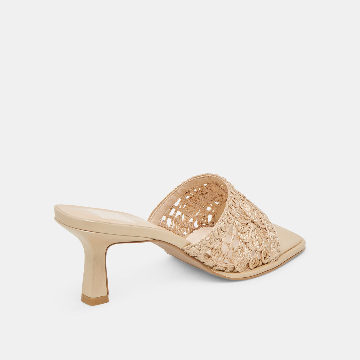 MAYLAH HEELS LIGHT GOLD MACRAME | Dolce Vita