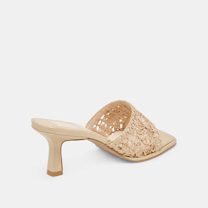 MAYLAH HEELS LIGHT GOLD MACRAME | Dolce Vita