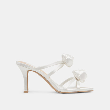 LINZY HEELS TRUE WHITE SATIN | Dolce Vita