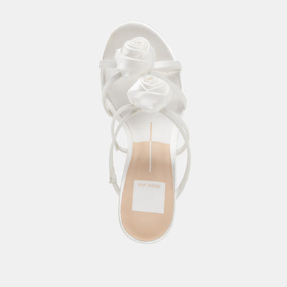 LINZY HEELS TRUE WHITE SATIN | Dolce Vita