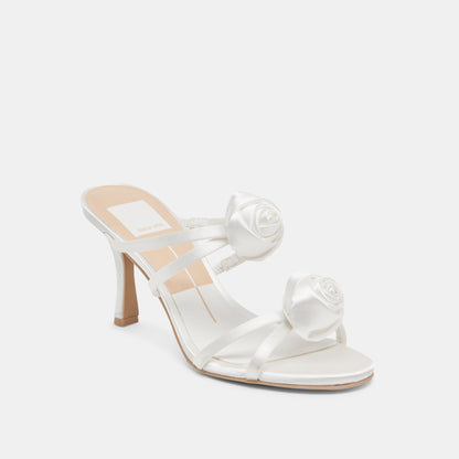 LINZY HEELS TRUE WHITE SATIN | Dolce Vita