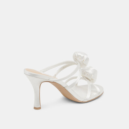 LINZY HEELS TRUE WHITE SATIN | Dolce Vita