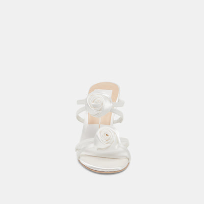 LINZY HEELS TRUE WHITE SATIN | Dolce Vita