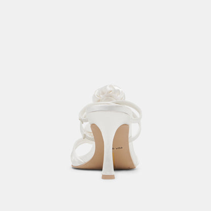 LINZY HEELS TRUE WHITE SATIN | Dolce Vita