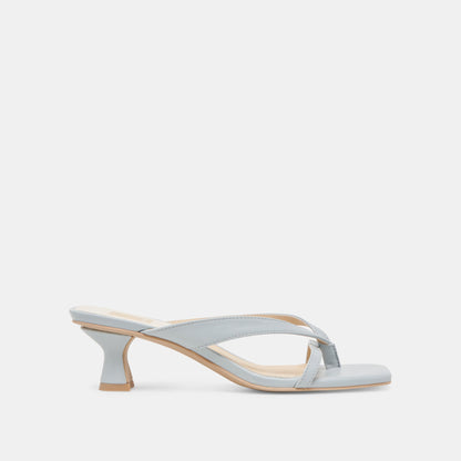 BREVEL WIDE HEELS LIGHT BLUE LEATHER | Dolce Vita