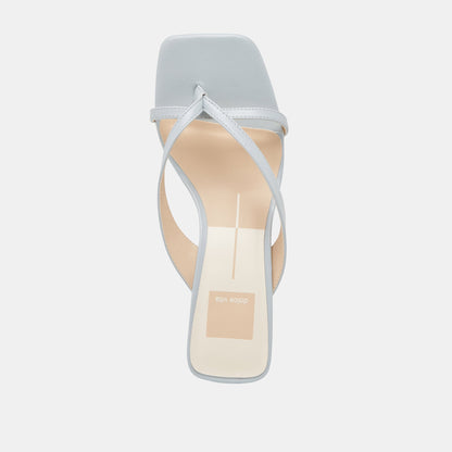 BREVEL WIDE HEELS LIGHT BLUE LEATHER | Dolce Vita