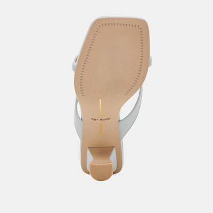 BREVEL WIDE HEELS LIGHT BLUE LEATHER | Dolce Vita