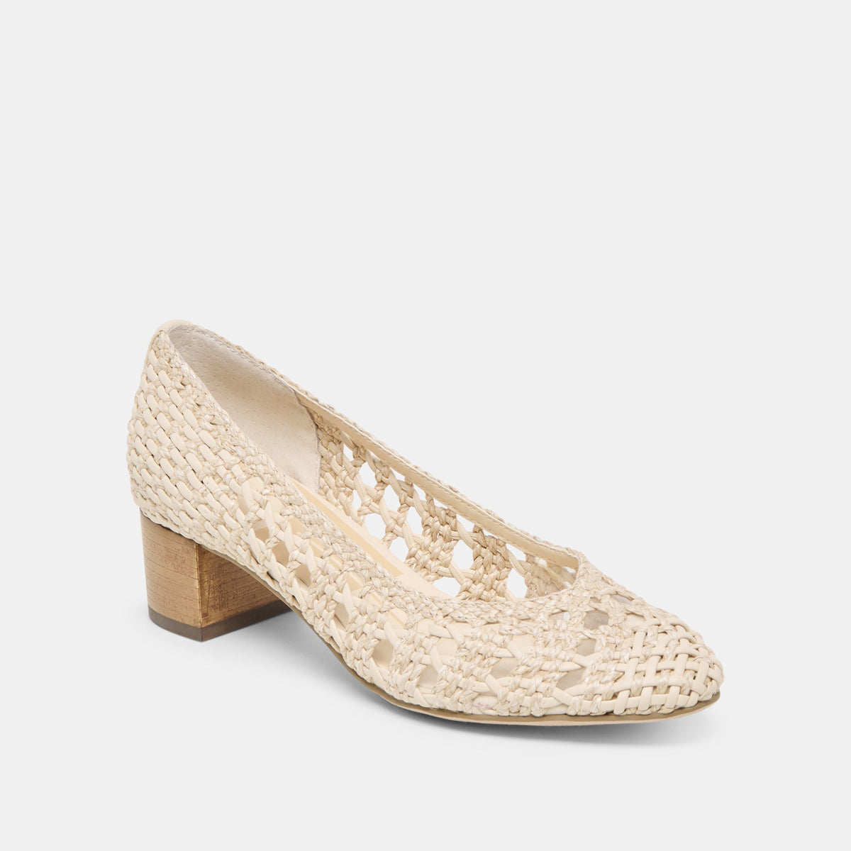 Lula Ivory Multi Woven Raffia Heels | Dolce Vita