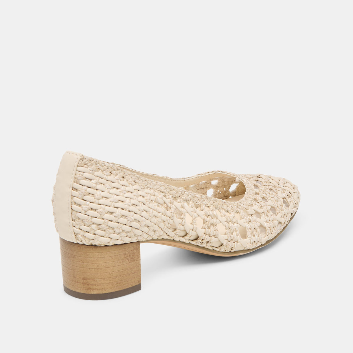 Lula Ivory Multi Woven Raffia Heels | Dolce Vita
