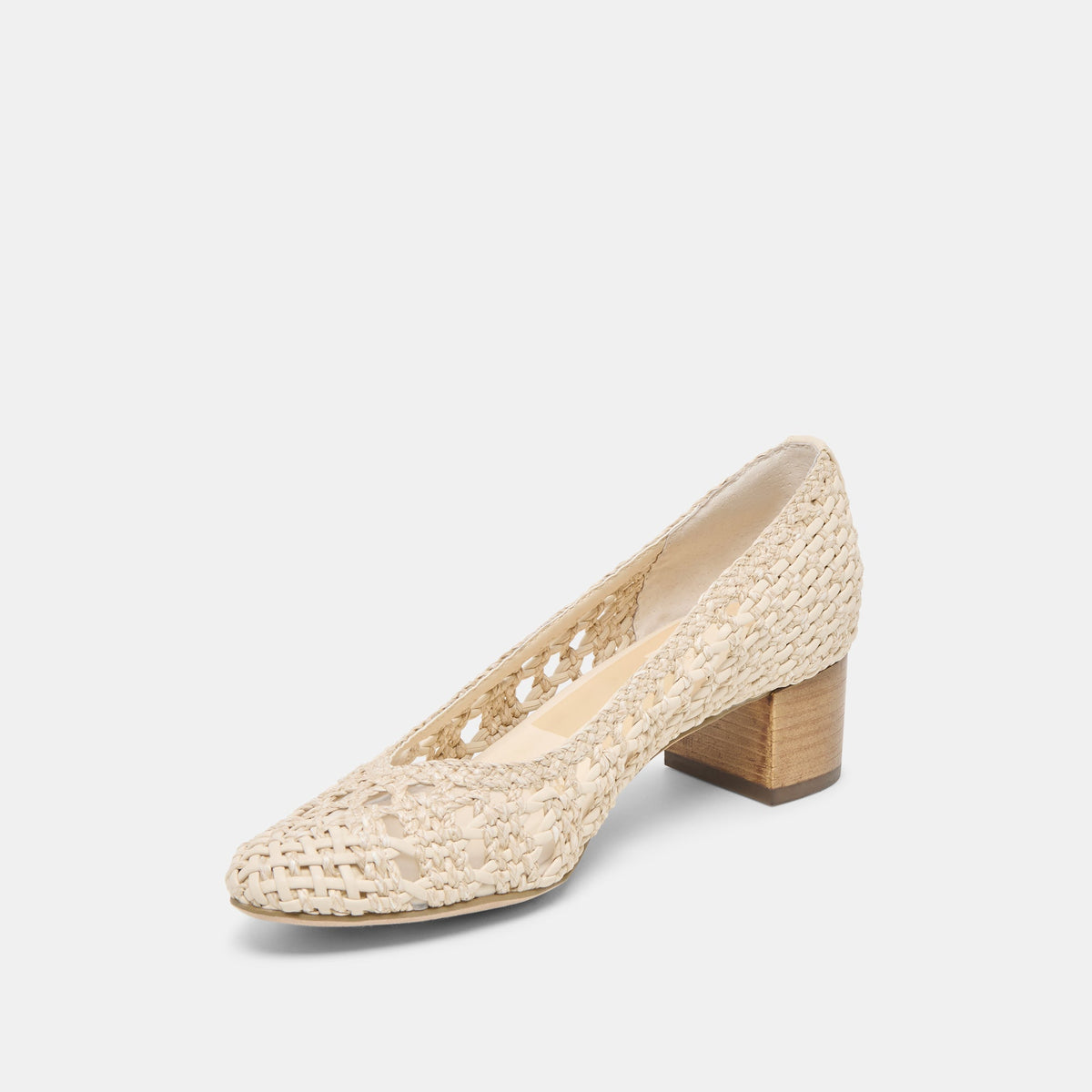 Lula Ivory Multi Woven Raffia Heels | Dolce Vita