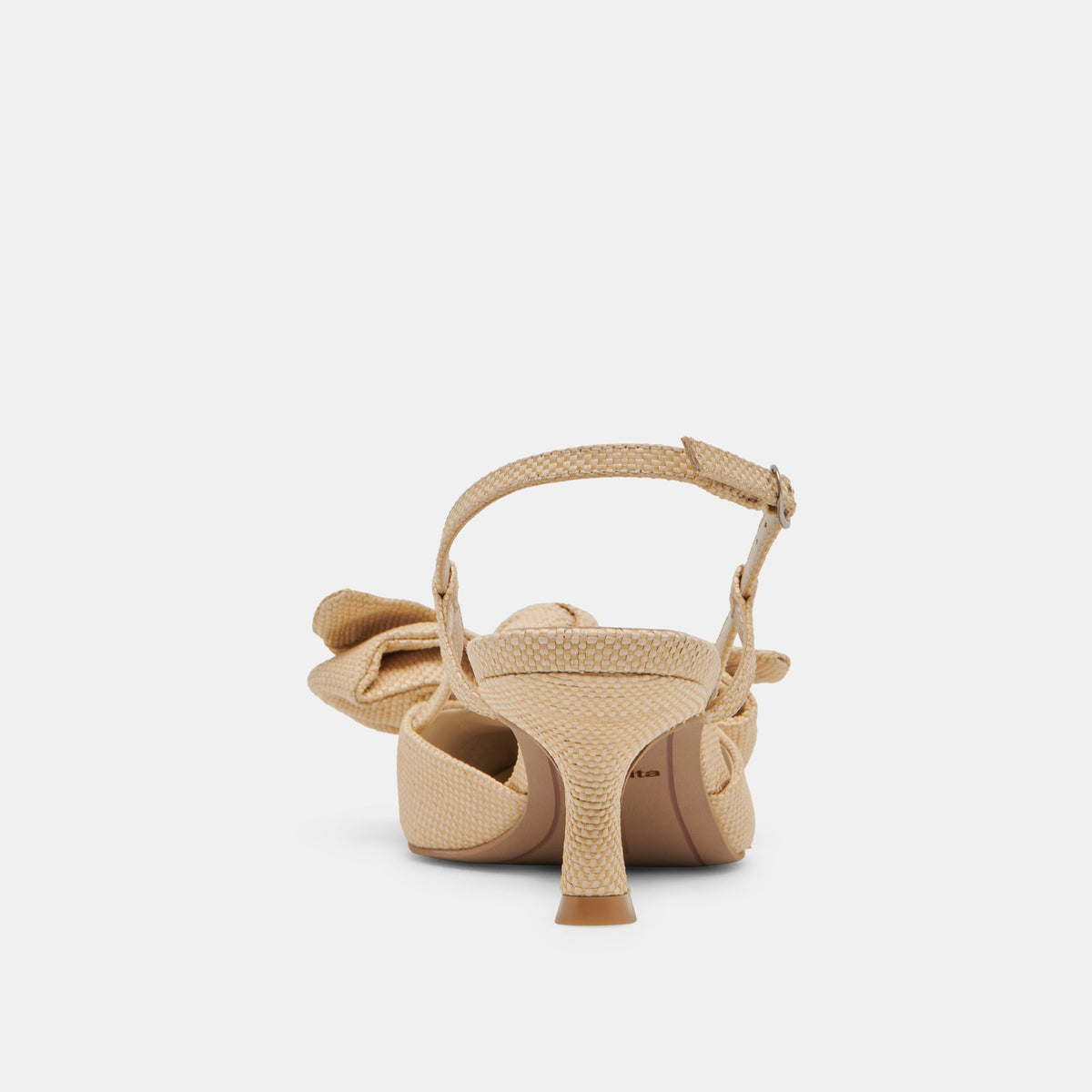 ODELA BOW HEELS NATURAL WOVEN RAFFIA | Dolce Vita