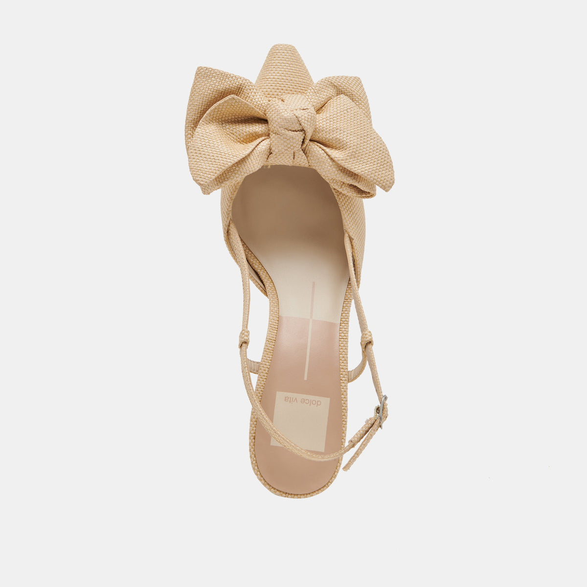 ODELA BOW HEELS NATURAL WOVEN RAFFIA | Dolce Vita