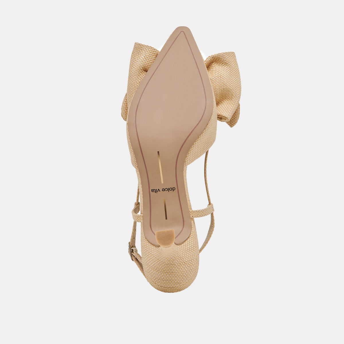 ODELA BOW HEELS NATURAL WOVEN RAFFIA | Dolce Vita