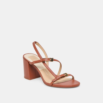 Faye Cognac Leather Heels | Dolce Vita