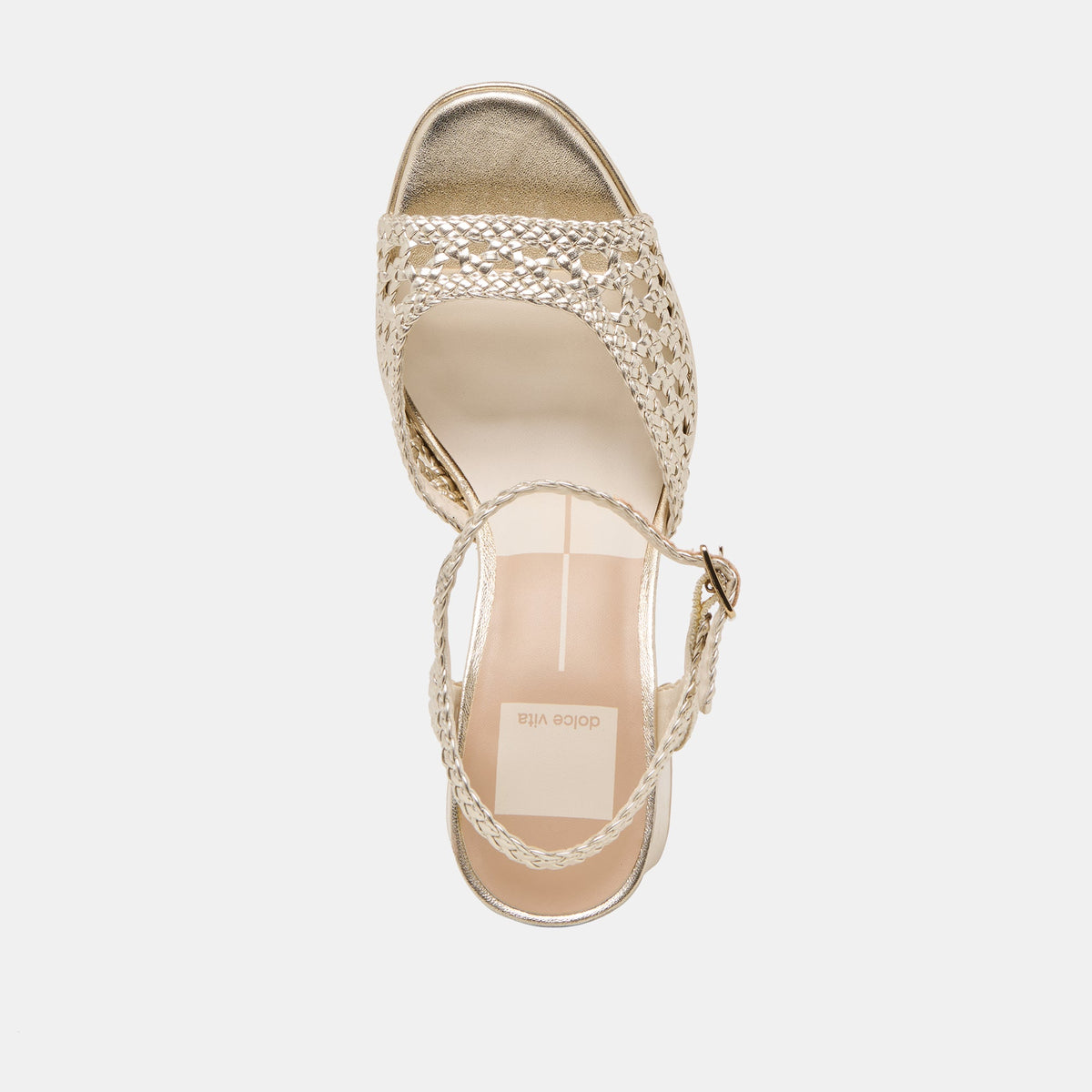 PEYTEN HEELS LIGHT GOLD WOVEN STELLA | Dolce Vita