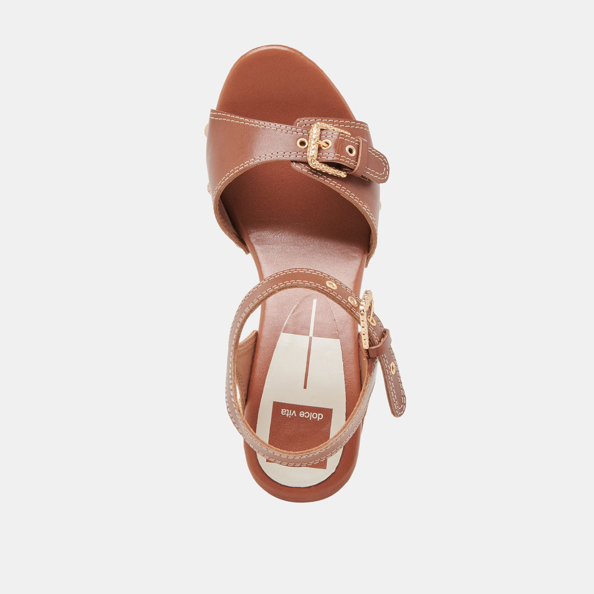 YANDY HEELS COGNAC LEATHER | Dolce Vita