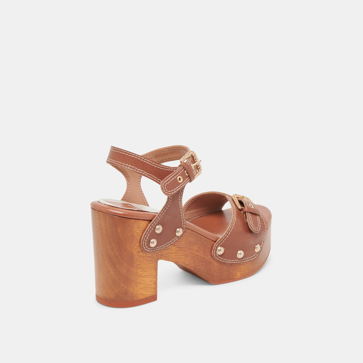 YANDY HEELS COGNAC LEATHER | Dolce Vita