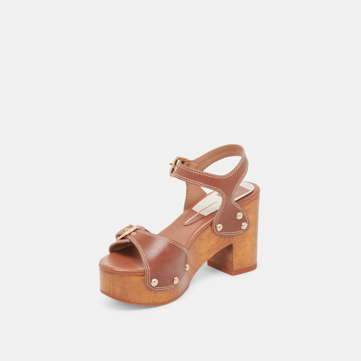 YANDY HEELS COGNAC LEATHER | Dolce Vita