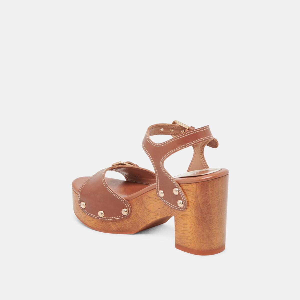 YANDY HEELS COGNAC LEATHER | Dolce Vita