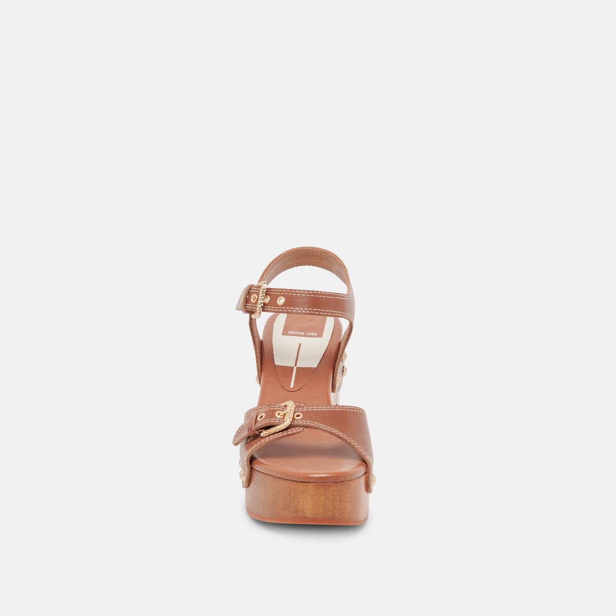 YANDY HEELS COGNAC LEATHER | Dolce Vita