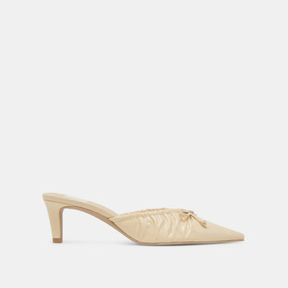 KAIRI MID HEELS LIGHT YELLOW CRINKLE PATENT | Dolce Vita