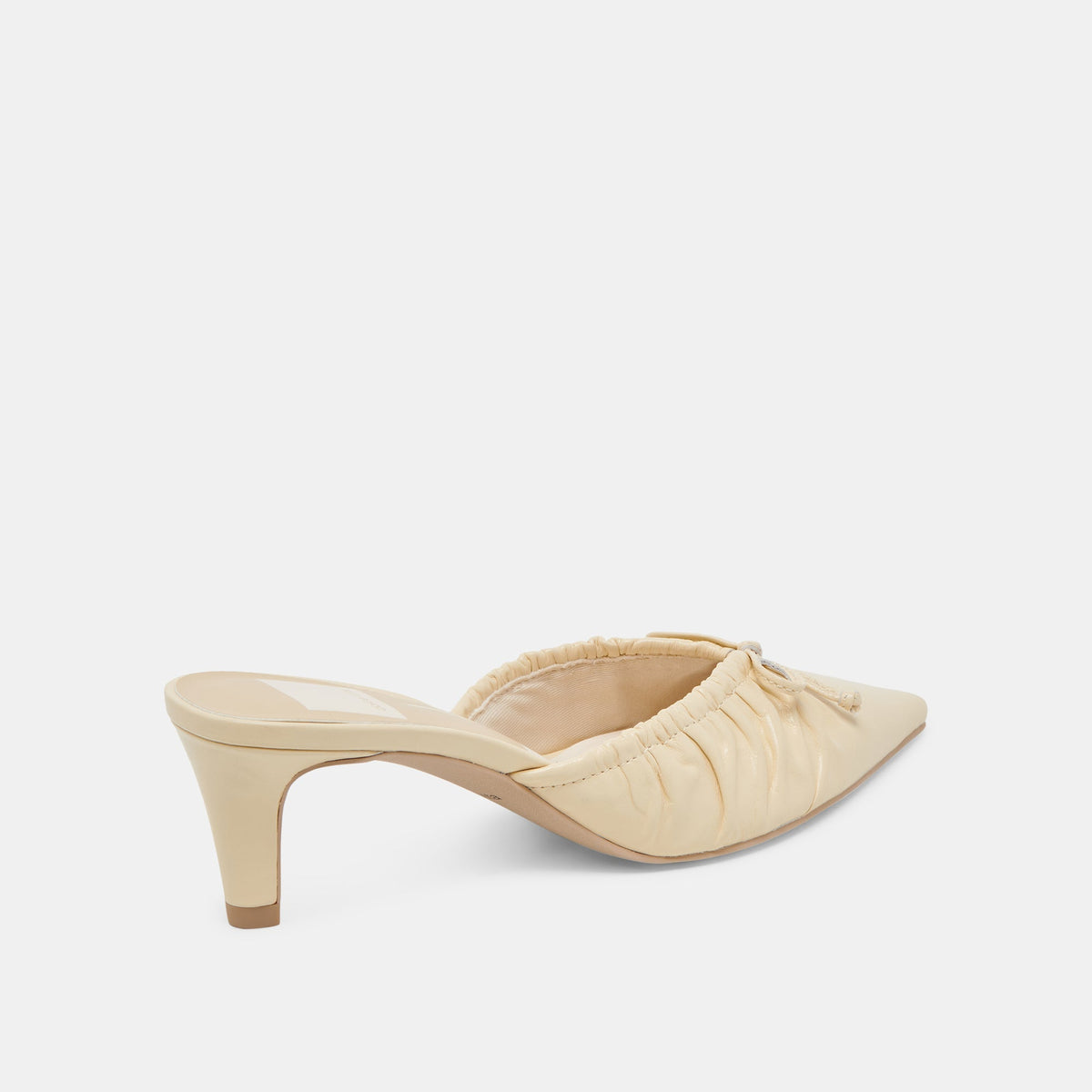 KAIRI MID HEELS LIGHT YELLOW CRINKLE PATENT | Dolce Vita