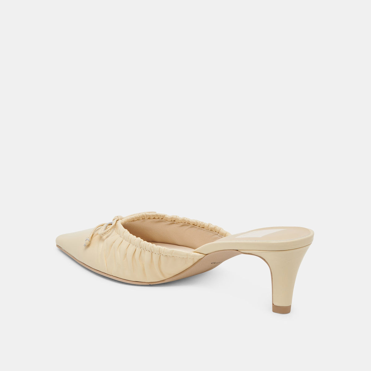 KAIRI MID HEELS LIGHT YELLOW CRINKLE PATENT | Dolce Vita