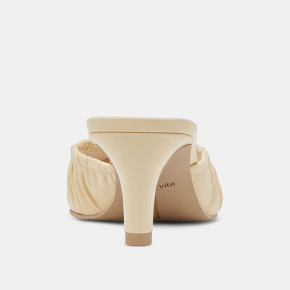KAIRI MID HEELS LIGHT YELLOW CRINKLE PATENT | Dolce Vita